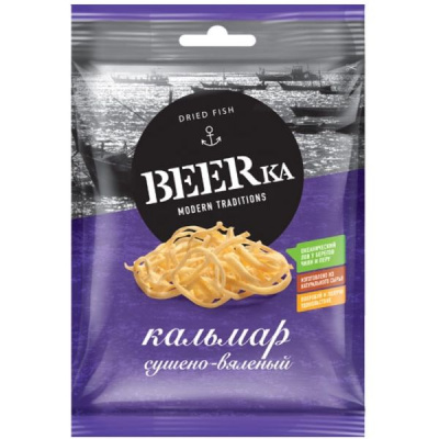 Кальмар сушеный 38гр Биирка РОССИЯ