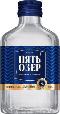 Водка Пять Озер 40% 0.1л РОССИЯ