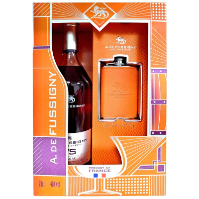 Коньяк А. Де Фуссиньи Селлар Бленд VS 40% 0.7л П/Упак + фляга ФРАНЦИЯ