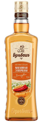 Настойка горькая Бульбашъ Медовая с перцем 37% 0.5л БЕЛАРУСЬ