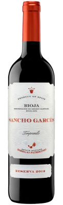 Вино Санчо Гарсес Темпранильо RESERVA DOC RIOJA Красное Сухое 14% 0.75л ИСПАНИЯ