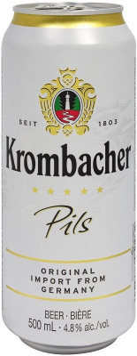 Пиво Кромбахер Пилс 4.8% 0.5л ж/б Германия ГЕРМАНИЯ