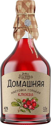Настойка горькая Питейный Дом Домашняя Клюква 40% 0.5л РОССИЯ