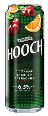 Хуууч Супер Вишня и Апельсин Пивной напиток 6.5% 0.45л ж/б РОССИЯ