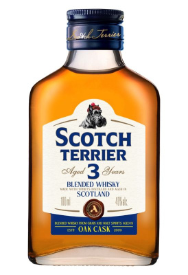 Виски СКОТЧ ТЕРЬЕР Scotch Blended 40% 0.1л ШОТЛАНДИЯ (розлив Россия)