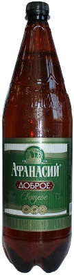 Пиво Афанасий Доброе светлое 4.5% 1.5л пэт РОССИЯ