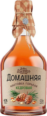 Настойка горькая Питейный Дом Домашняя Кедровая 40% 0.5л РОССИЯ