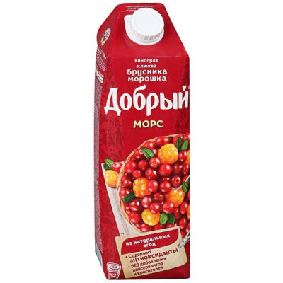 Добрый Виноград-Клюква-Брусника-Морошка 1л Морс РОССИЯ