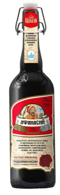 Пиво Афанасий Бархатное темное пастер 4.9% 0.75л ст. РОССИЯ