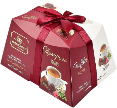 Набор конфет АреноГрачи Трюфели бордовая пирамида 135гр РОССИЯ