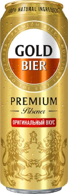 Пиво Голд Премиум Пилсенер светлое 4.8% 0.43л ж/б РОССИЯ