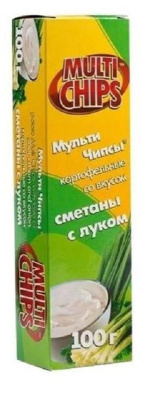 Чипсы МультиЧипс Сметана-Лук 100гр РОССИЯ