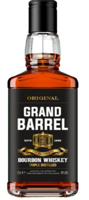 Виски ГРАНД БАРРЕЛЬ Бурбон Зерновой Bourbon Whiskey 40% 0.5л БЕЛАРУСЬ