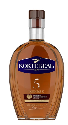 Коньяк Коктебель 5 лет 40% 0.375л РОССИЯ
