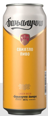 Пиво Баньалучко светлое фильтр пастер 4.6% 0.5л ж/б БОСНИЯ И ГЕРЦЕГОВИНА