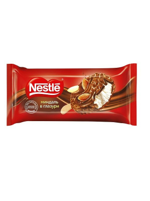 БЗМЖ Мороженое Нестле в глазури с миндалем 59гр РОССИЯ