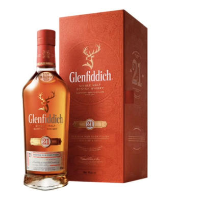 Виски ГЛЕНФИДДИК 21 год Scotch Single Malt 40% 0.7л П/Упак : GRAN RESERVA RUM CASK FINISH ШОТЛАНДИЯ