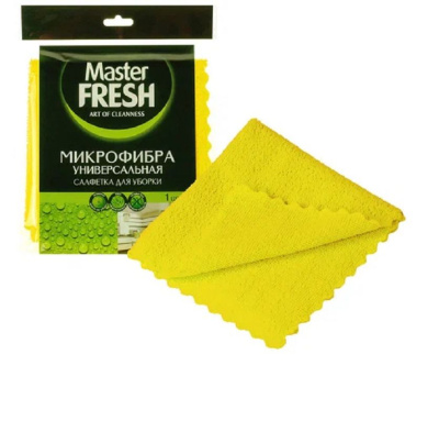 Салфетка для уборки Мастер Фреш Микрофибра Универсальная 1шт КИТАЙ