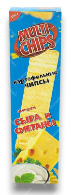 Чипсы МультиЧипс Сметана-Сыр 100гр РОССИЯ