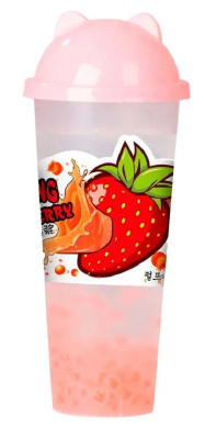 Хэ Лейи Клубника 0.62л Напиток с шариками безалк КИТАЙ