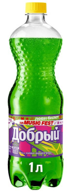 Добрый Киви-Виноград 1л Напиток сильногаз безал РОССИЯ