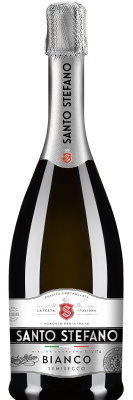 Санто Стефано Напиток Слабоалк Особый Газ Белый Полусухой 8% 0.75л РОССИЯ