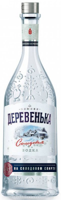 Водка Зимняя Деревенька на спирте Альфа 40% 1л РОССИЯ