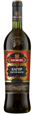 ИЗЮМОВЪ Кагор Святой Форос Напиток винный Красный Сладкий 16% 0.75л ВИНО РОССИИ