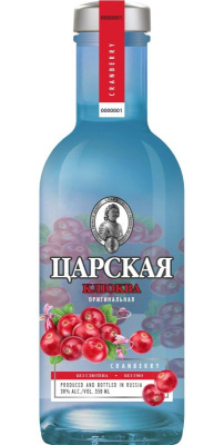 Настойка горькая Царская Оригинальная Клюква 38% 0.35л : РОССИЯ