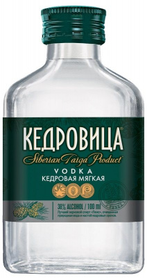 Водка Кедровица Кедровая Мягкая 38% 0.1л РОССИЯ