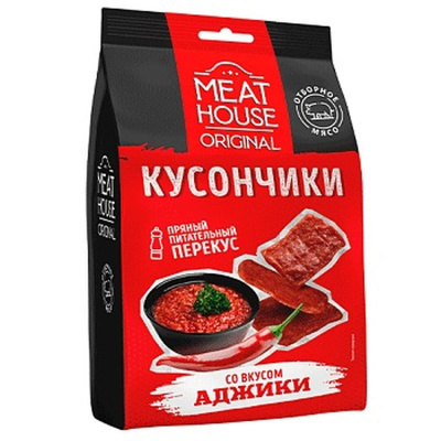 Мит Хаус Кусончики из свинины со вкусом аджики 25гр РОССИЯ