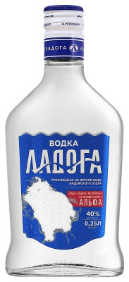 Водка Ладога 40% 0.25л РОССИЯ