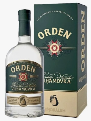 Ракия ОРДЕН Груша Вильямс 40% 0.7л П/Упак СЕРБИЯ