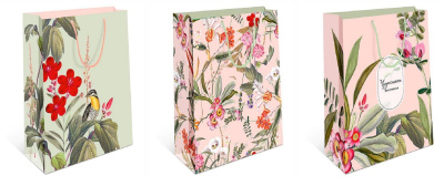3 Пакет подарочный AB 26*32*12см Цветы КИТАЙ