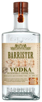 Водка особая Барристер Гречишная Коппер Стилл 40% 0.7л РОССИЯ
