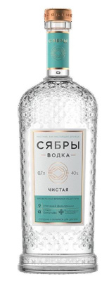 Водка Сябры Чистая 40% 0.7л БЕЛАРУСЬ